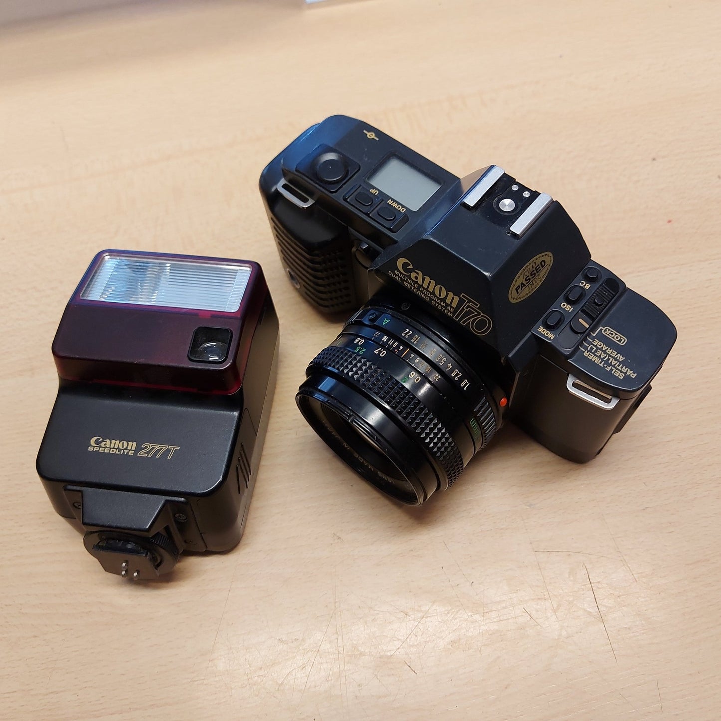 Canon T70 + 50mm f/1.8 + 277t Flashgun - Clock Tower Cameras